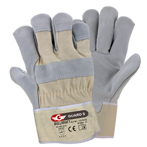 GUARD 5 - robuste Rindspalt-Leder Arbeitshandschuhe Bullkraft I