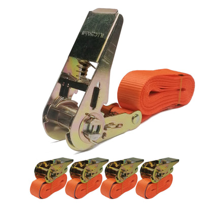 4 ratchet straps / 25mm x 4m - ratchet strap in one piece